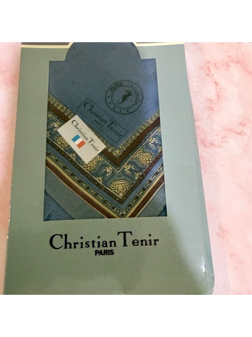 Blue and Brown Pocket Square
